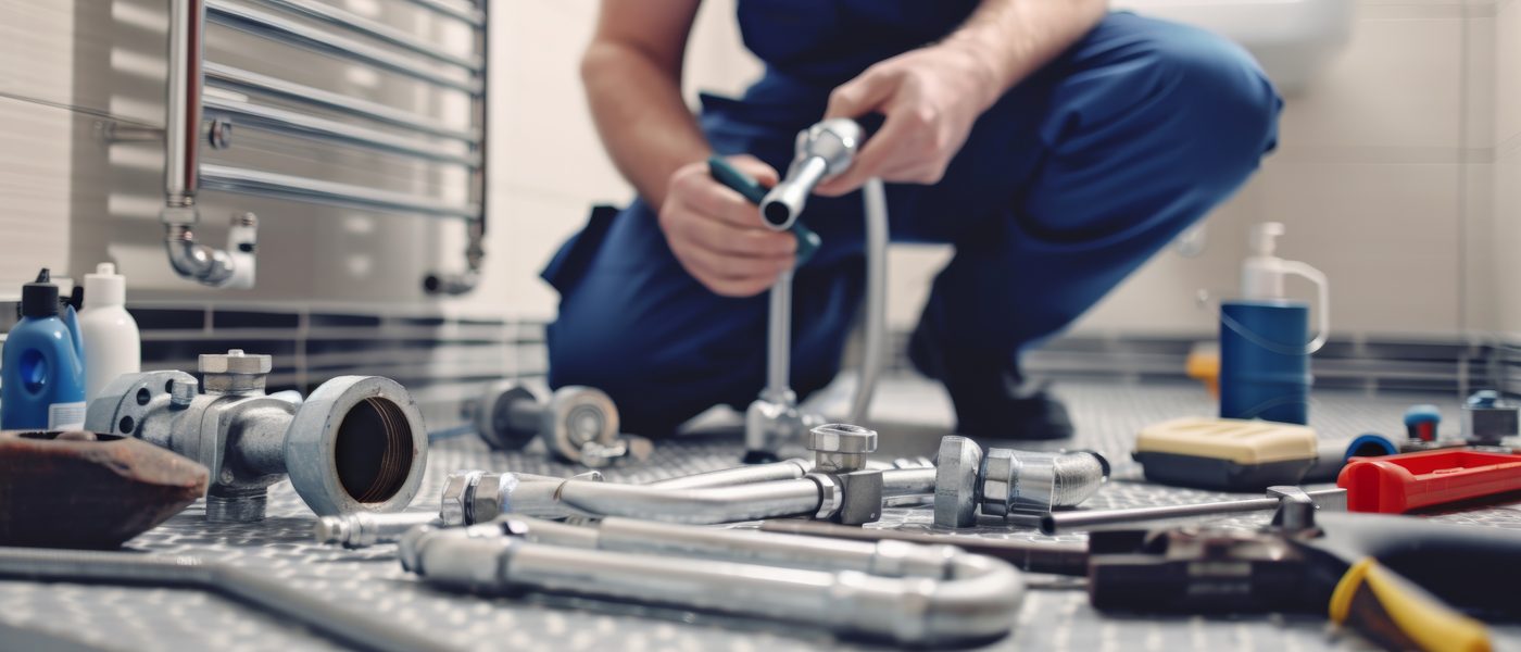 Lake State Plumbing professional at work in a residential home